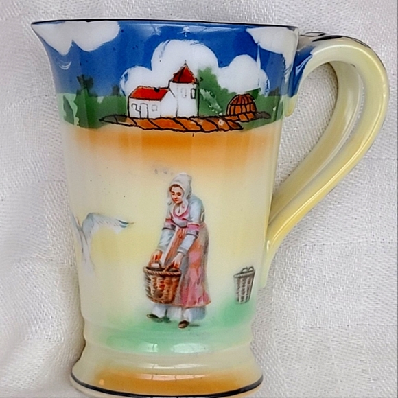 Antique Royal Bayreuth Bavaria Fine China Double Handle Pitcher - Picture 2 of 11